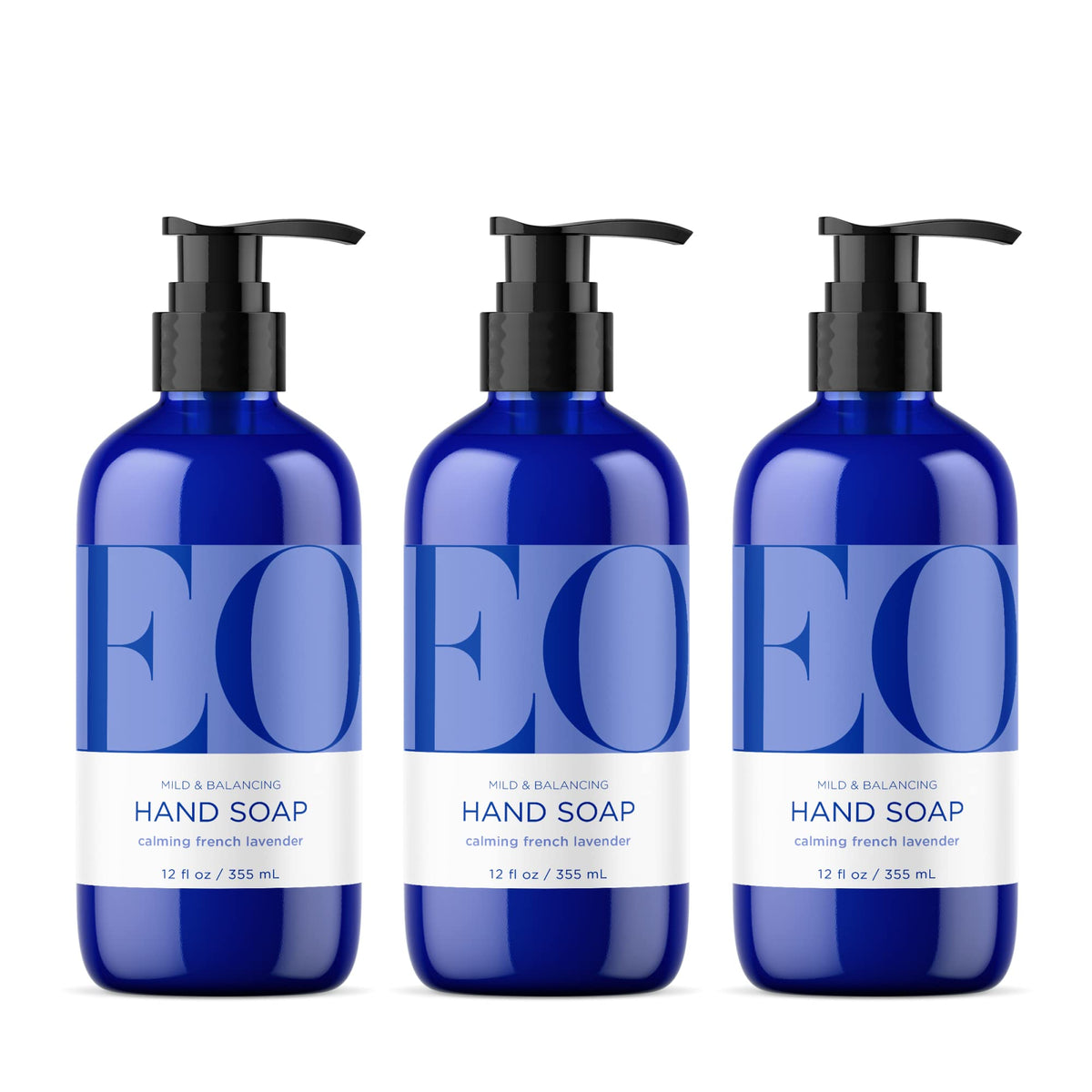 EO bottle front packaging showing label and lavender scent benefits