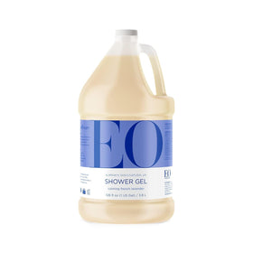 EO front packaging of 1 gallon lavender refill showing clear label and volume benefits