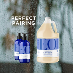 EO bottle beside fresh lavender sprigs highlighting botanical ingredients and aroma