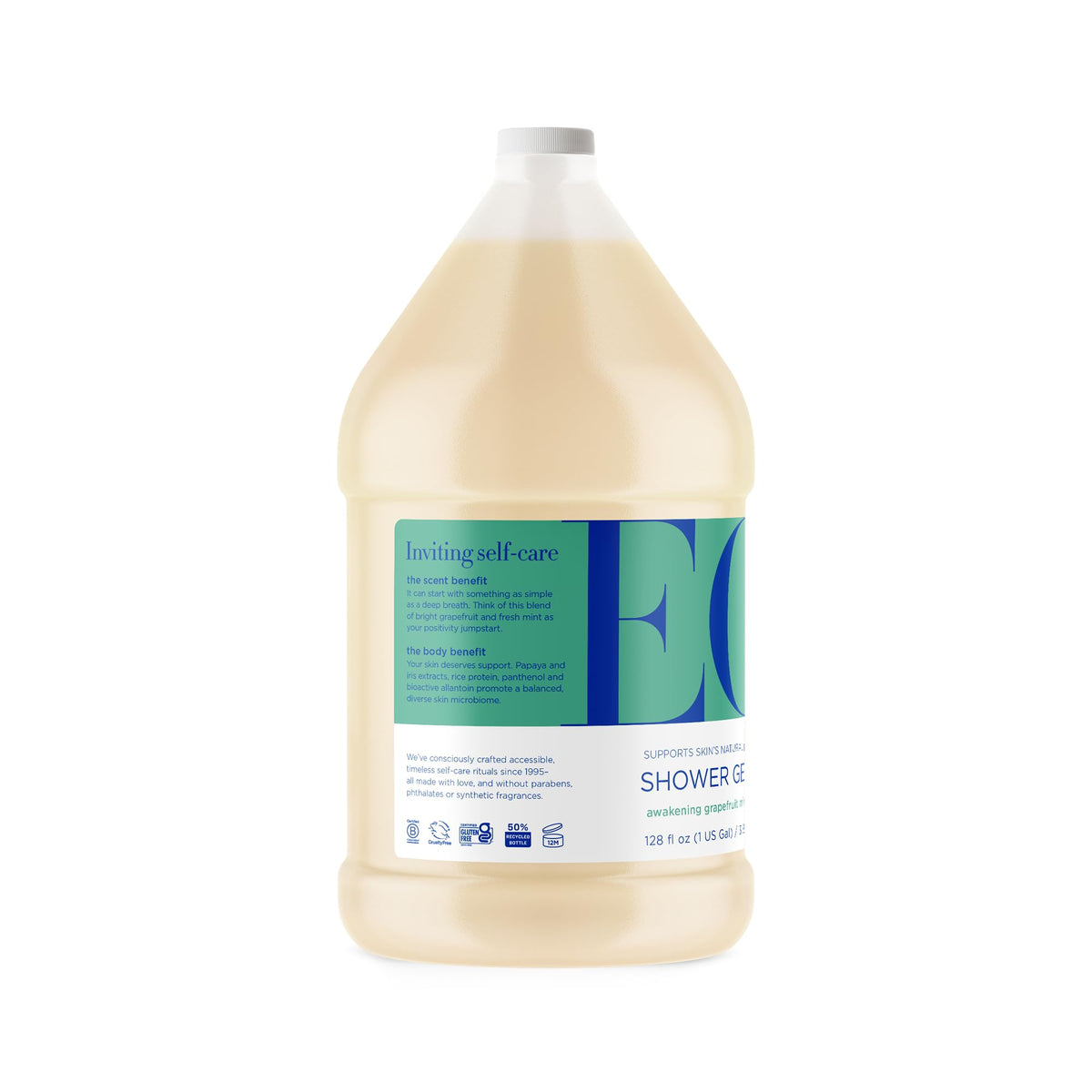 EO label close-up highlighting ingredients and organic sourcing benefits