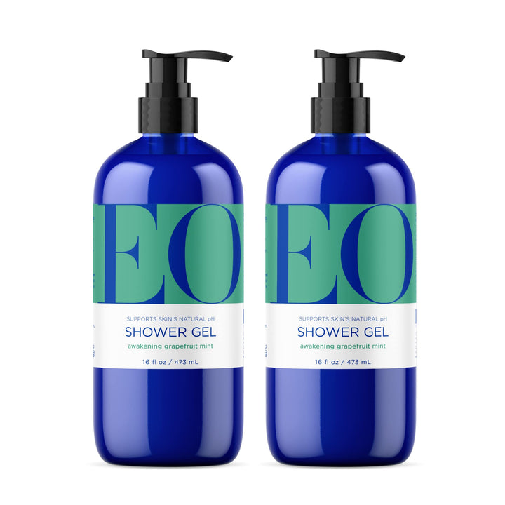 EO front packaging showing two 16 ounce bottles and fresh citrus benefit