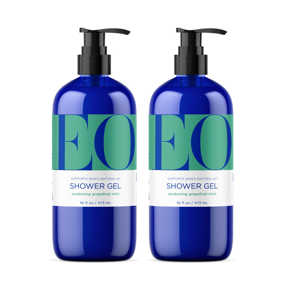 EO front packaging showing two 16 ounce bottles and fresh citrus benefit