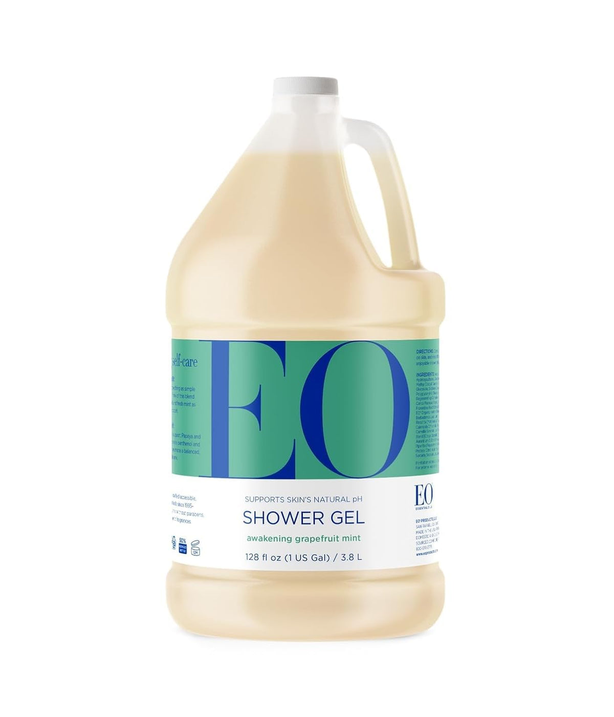 EO grapefruit and mint gallon front view showing clean refill packaging and brand