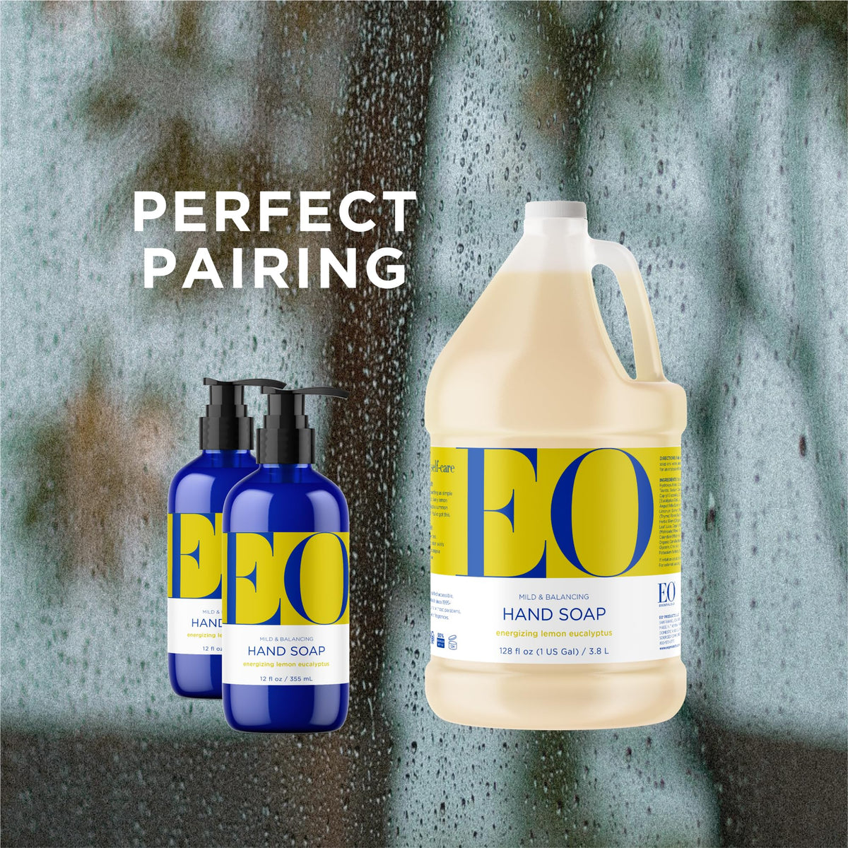 EO label closeup showing ingredients and clean-certification benefits