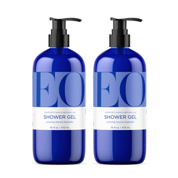 EO lavender front packaging showing dual 16 oz bottles and calming label benefit