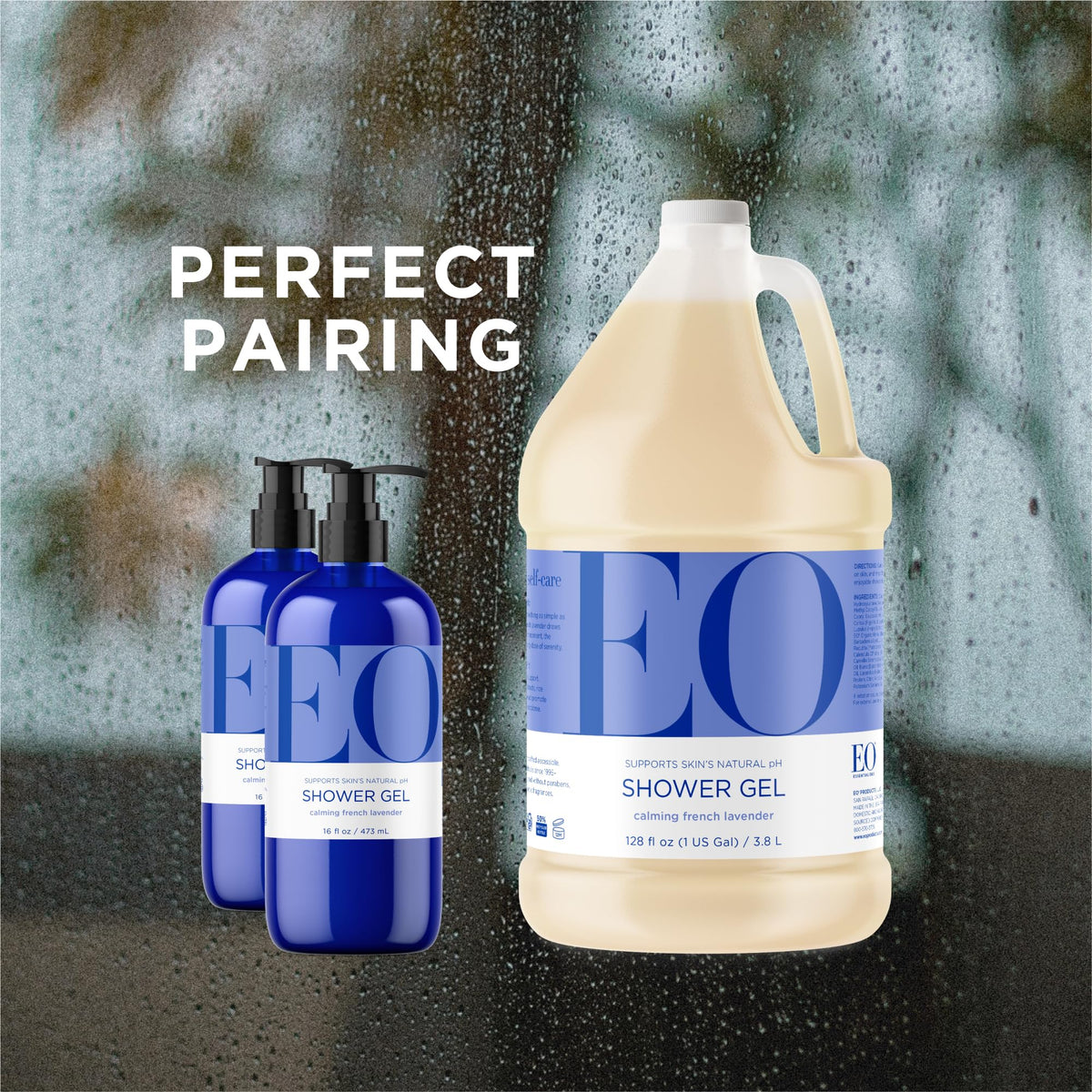 EO lavender size comparison in hand illustrating bottle scale and convenient refill benefit