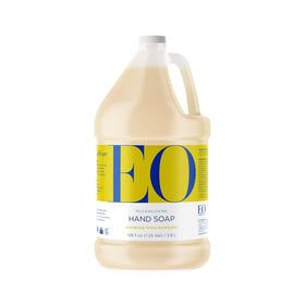 EO gallon bottle front view showing label and refill benefits