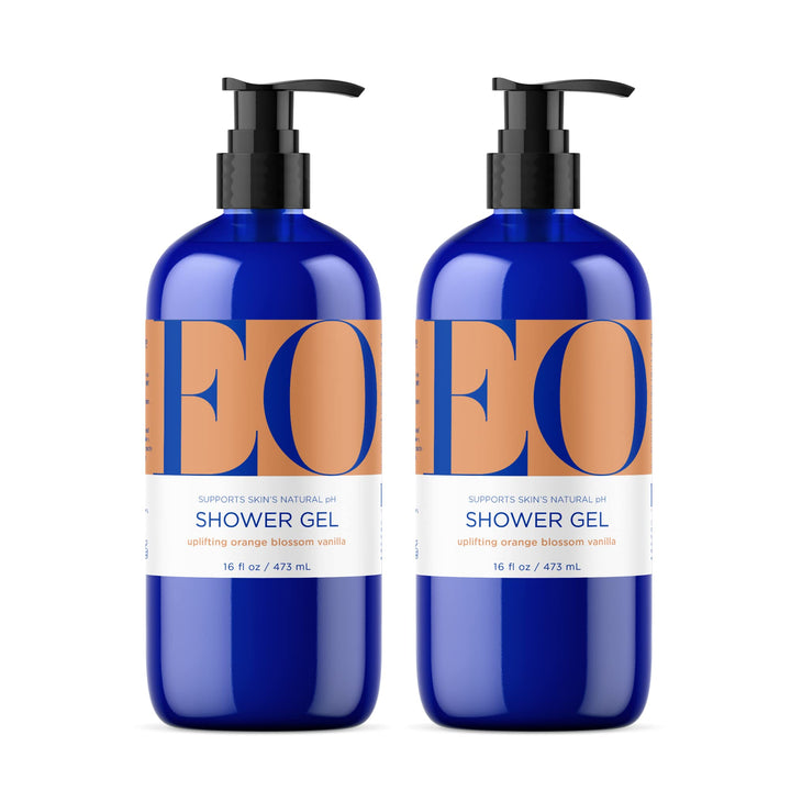 EO front packaging showing two 16 oz bottles and scent benefit