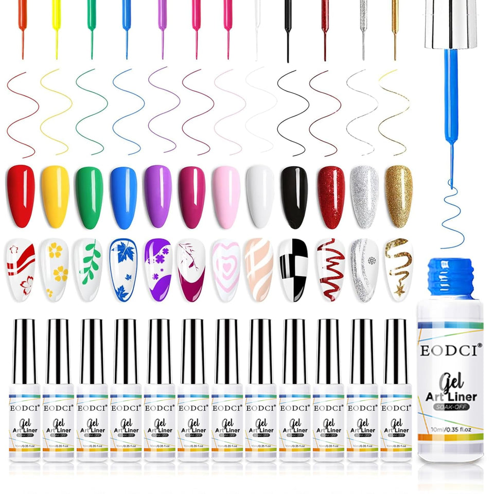 eodci front packaging showing 12 colors for easy selection and quick reference