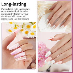 eodci nail art application in use on hand showing controlled brushwork and glossy finish