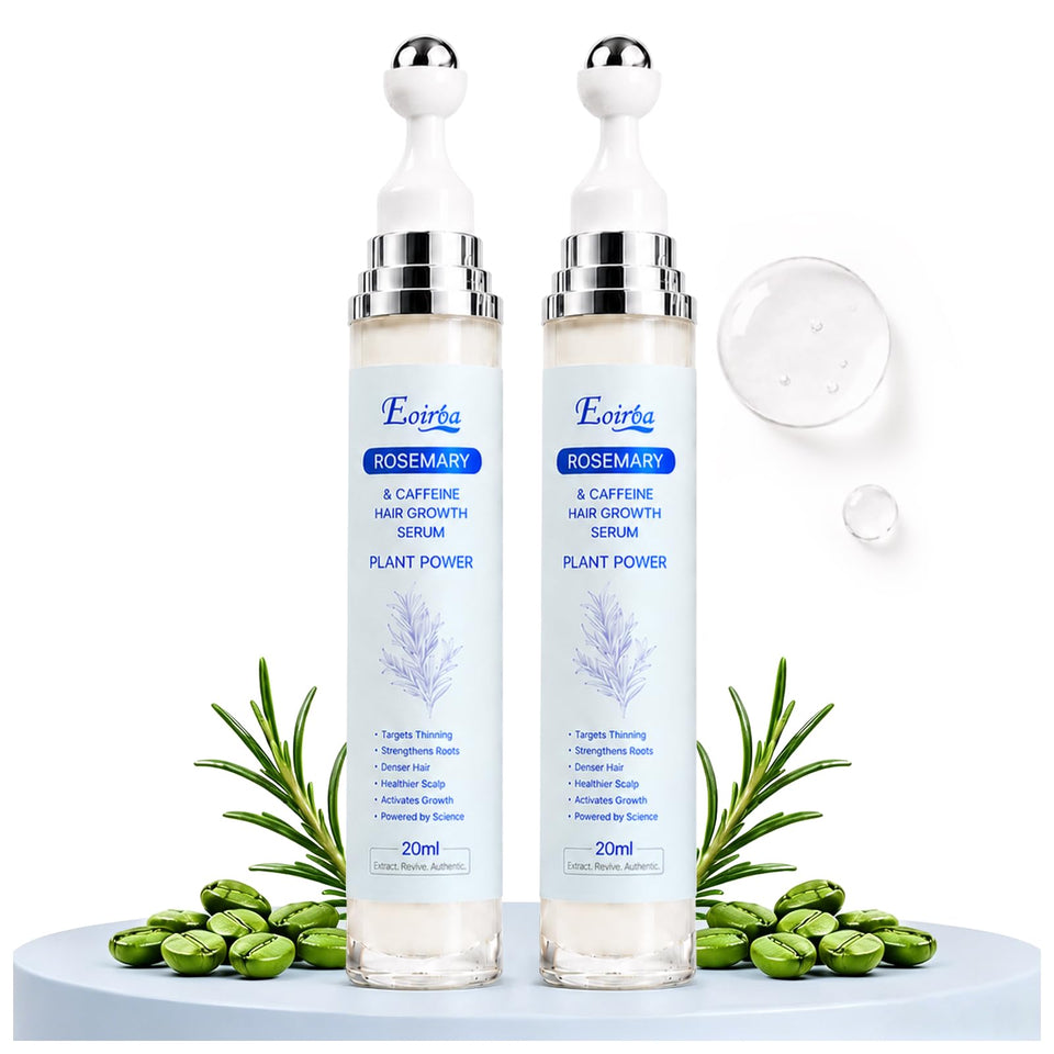 Eoiroa front packaging showing two roll-on bottles and product benefits