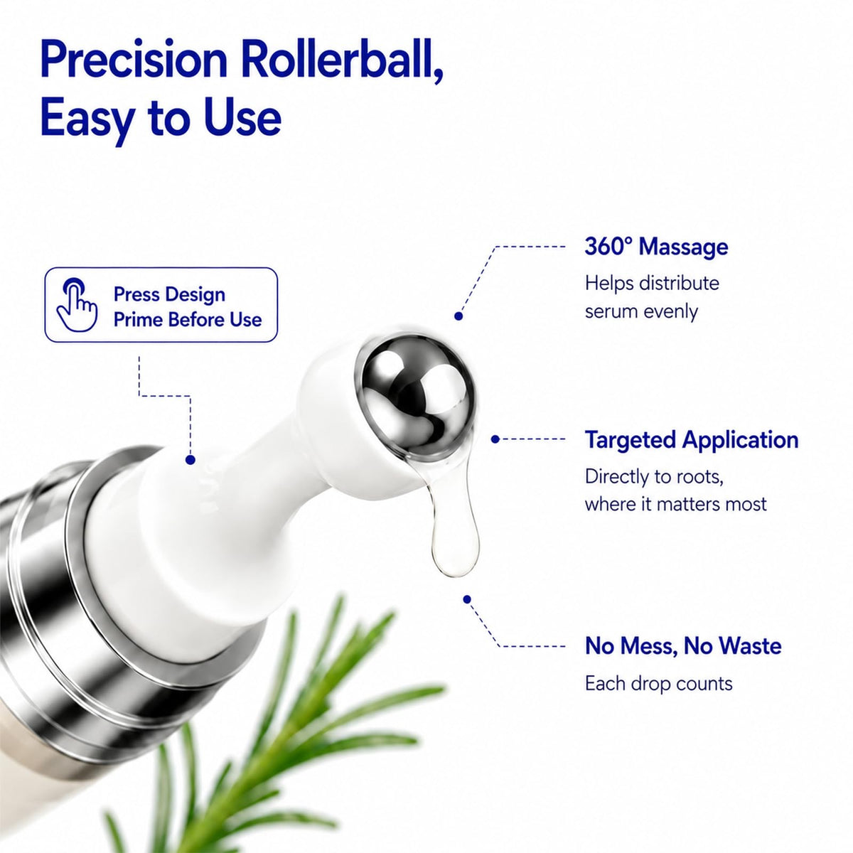 Eoiroa in-use on scalp illustrating targeted application to thinning areas