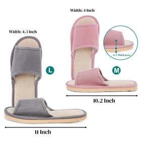 Eorbow front view pair demonstrating open-toe comfort and guest-ready style