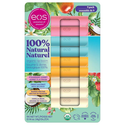 eos 9-pack front view showing flavor variety and pocket-friendly sticks