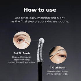EPAIS applying serum to brows and hairline to support fuller-looking baby hairs