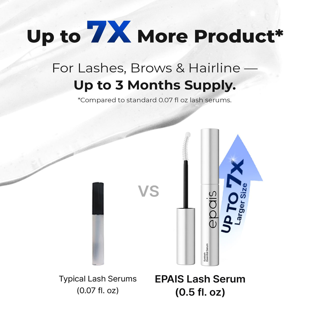 EPAIS curved brush coating lashes evenly to nourish and improve lash appearance