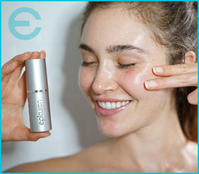 epicuren DISCOVERY bottle held in hand showing compact 0.5 fl oz size benefit