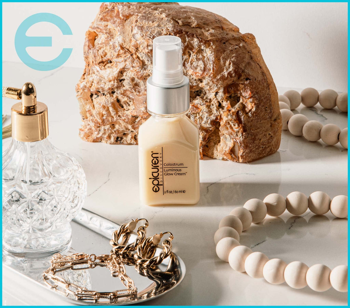 epicuren DISCOVERY close-up texture of cream demonstrating lightweight, fast-absorbing formula benefit