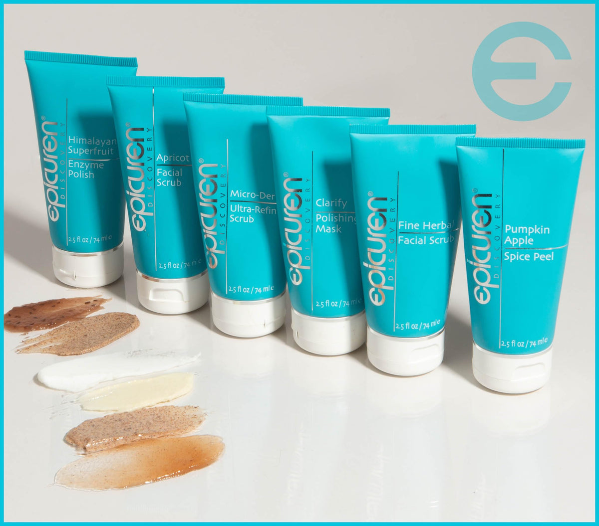 Epicuren Discovery being applied in bathroom setting, shows gentle moisturising exfoliation benefit