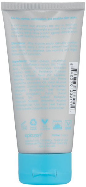 epicuren DISCOVERY cream texture closeup demonstrating rich hydration and smooth finish