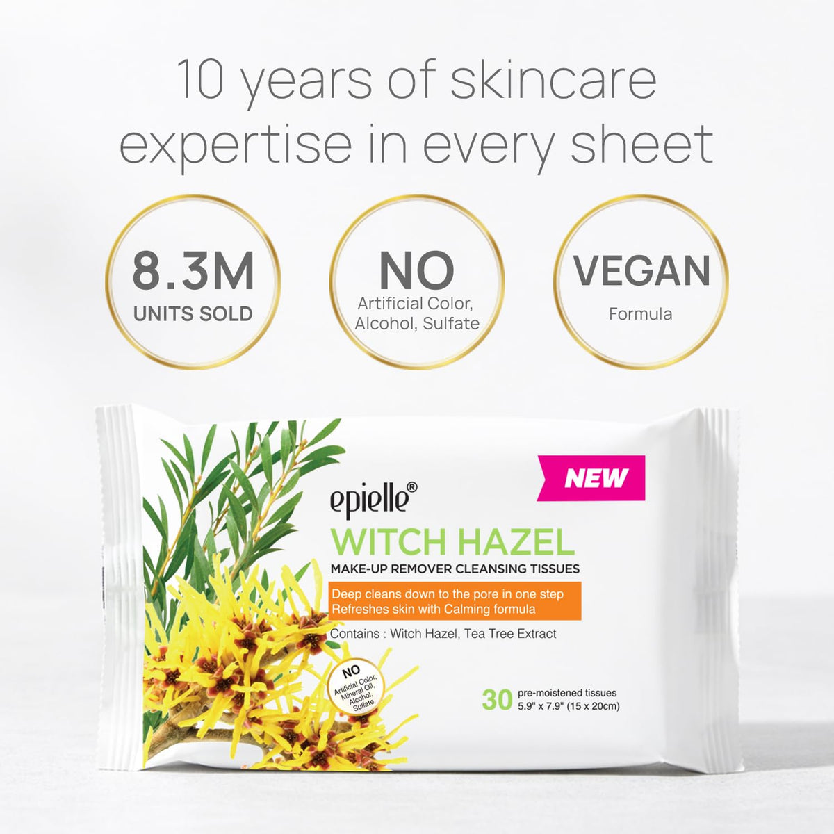 Epielle close-up of wipe fibers highlighting texture that traps dirt and removes makeup gently