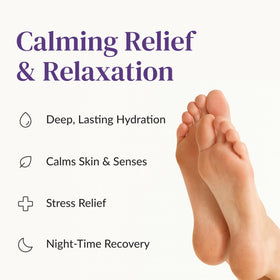 Epielle foot mask applied to heel demonstrating immediate softening benefits