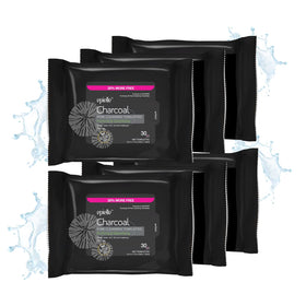 Epielle front packaging showing charcoal wipes and benefits