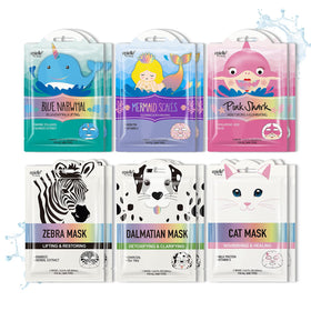 Epielle front packaging showing assorted Wave & Wild masks and fun designs for gifting