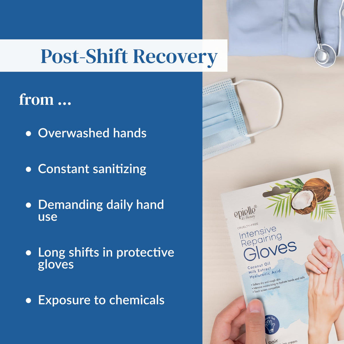 Epielle coconut and milk ingredients laid out conveying natural nourishment