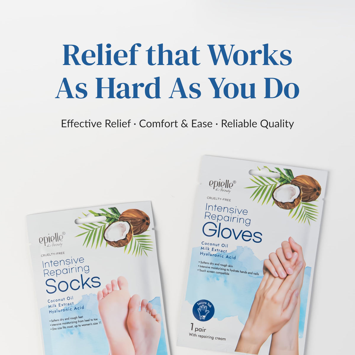 Epielle open glove interior showing moisturizing lining and better absorption