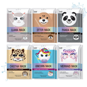 Epielle front packaging showing 12-mask set and playful animal designs, encourages gifting