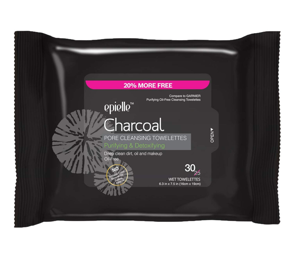 Epielle open tub with textured wipe ready to use