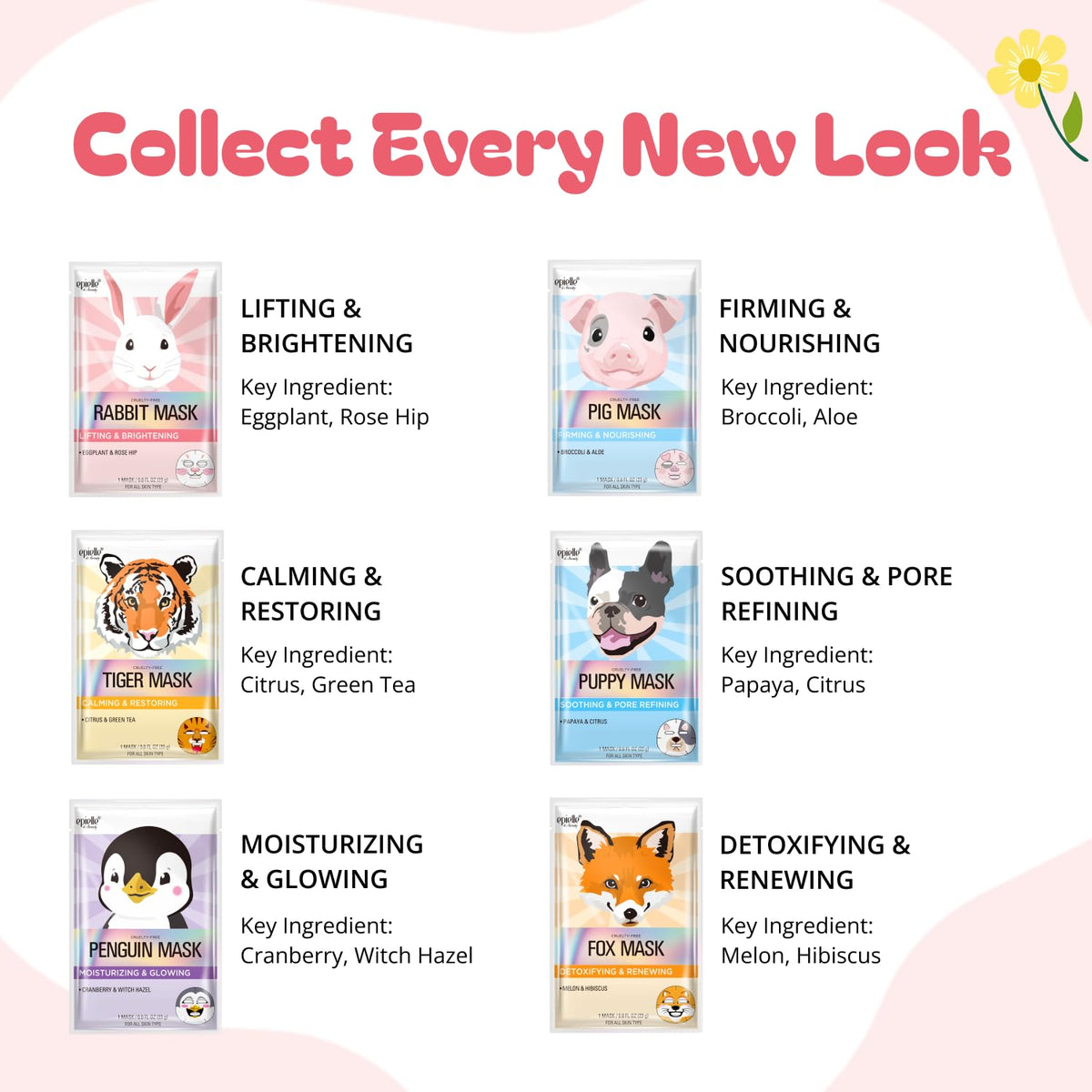 Epielle rabbit mask on model demonstrating fun design and easy hydration