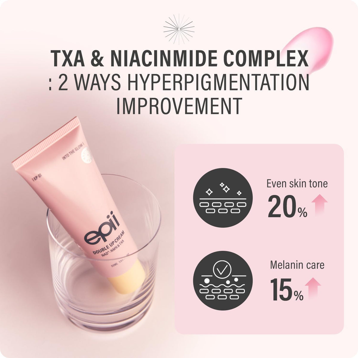 epii cream applied on hand demonstrating fast absorption and non-greasy feel