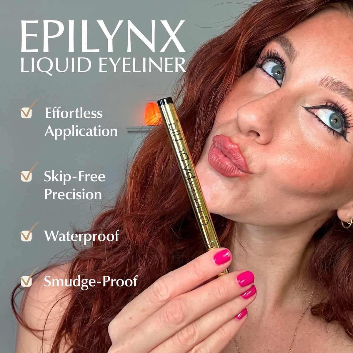 EPILYNX close-up felt tip demonstrating precision for sharp lines