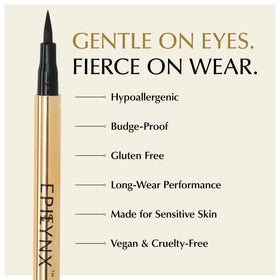 EPILYNX open cap tip detail highlighting smooth, even ink flow