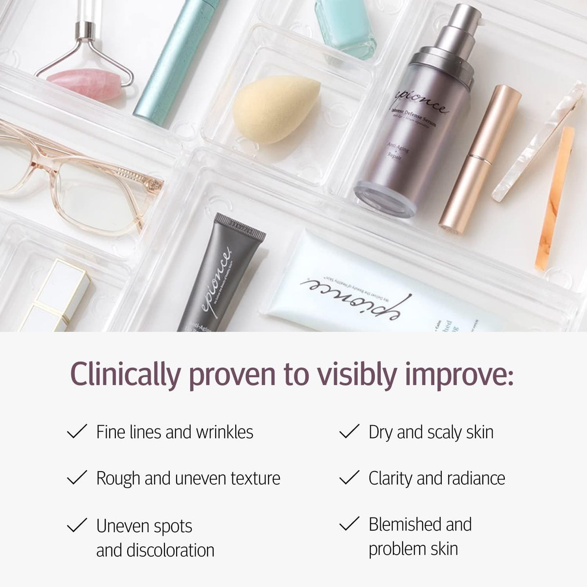 Epionce being applied to forearm to hydrate and smooth skin