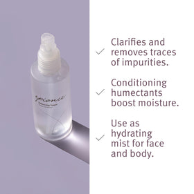 Hand holding Epionce bottle to show size and travel-friendly benefit