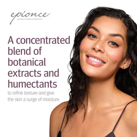 Model applying Epionce toner to face and neck for soothing effect