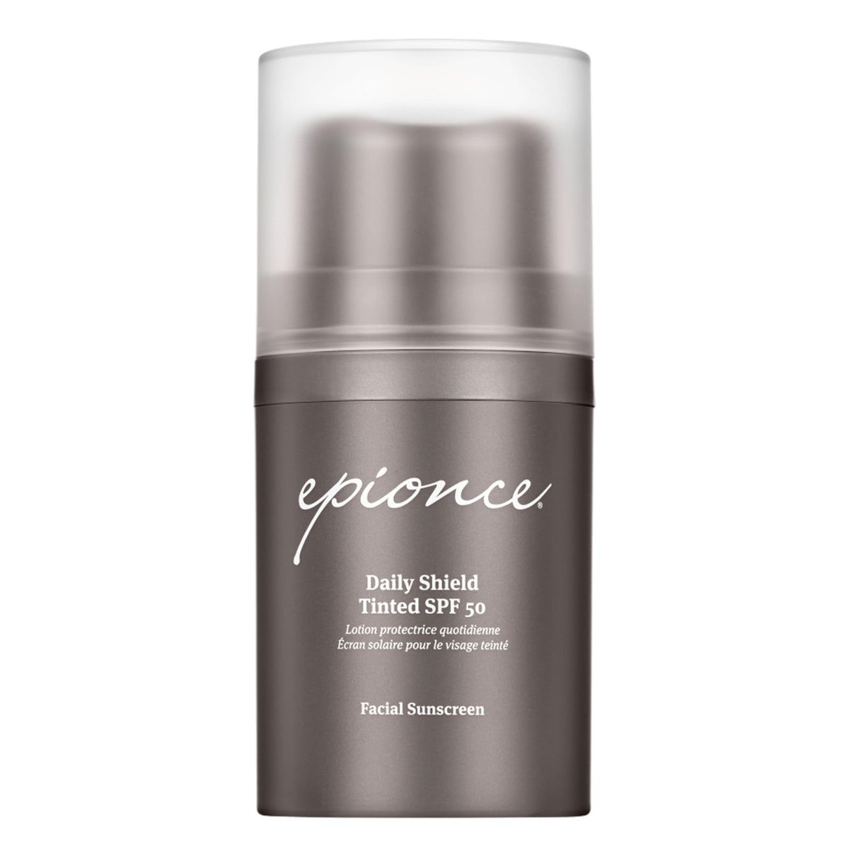 Epionce front packaging showing product and SPF 50 protection benefit