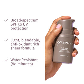 Epionce tint swatch on skin demonstrating even tone and natural finish