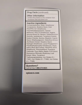 Epionce water droplets on skin demonstrating water-resistant protection benefit
