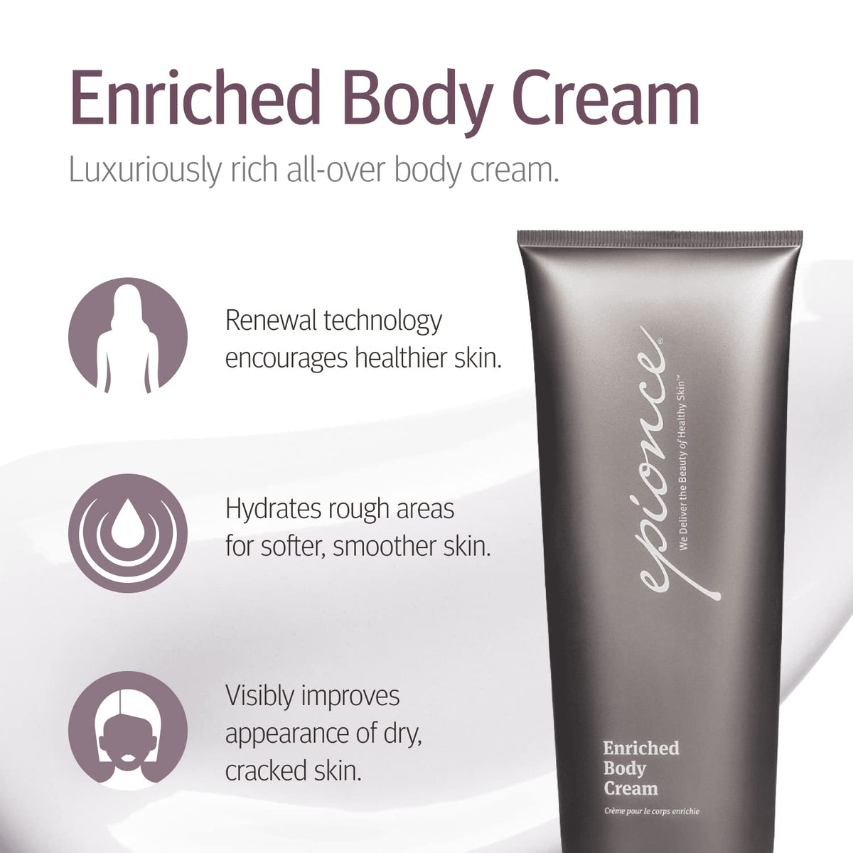 Epionce close-up of creamy texture illustrating deep moisturization