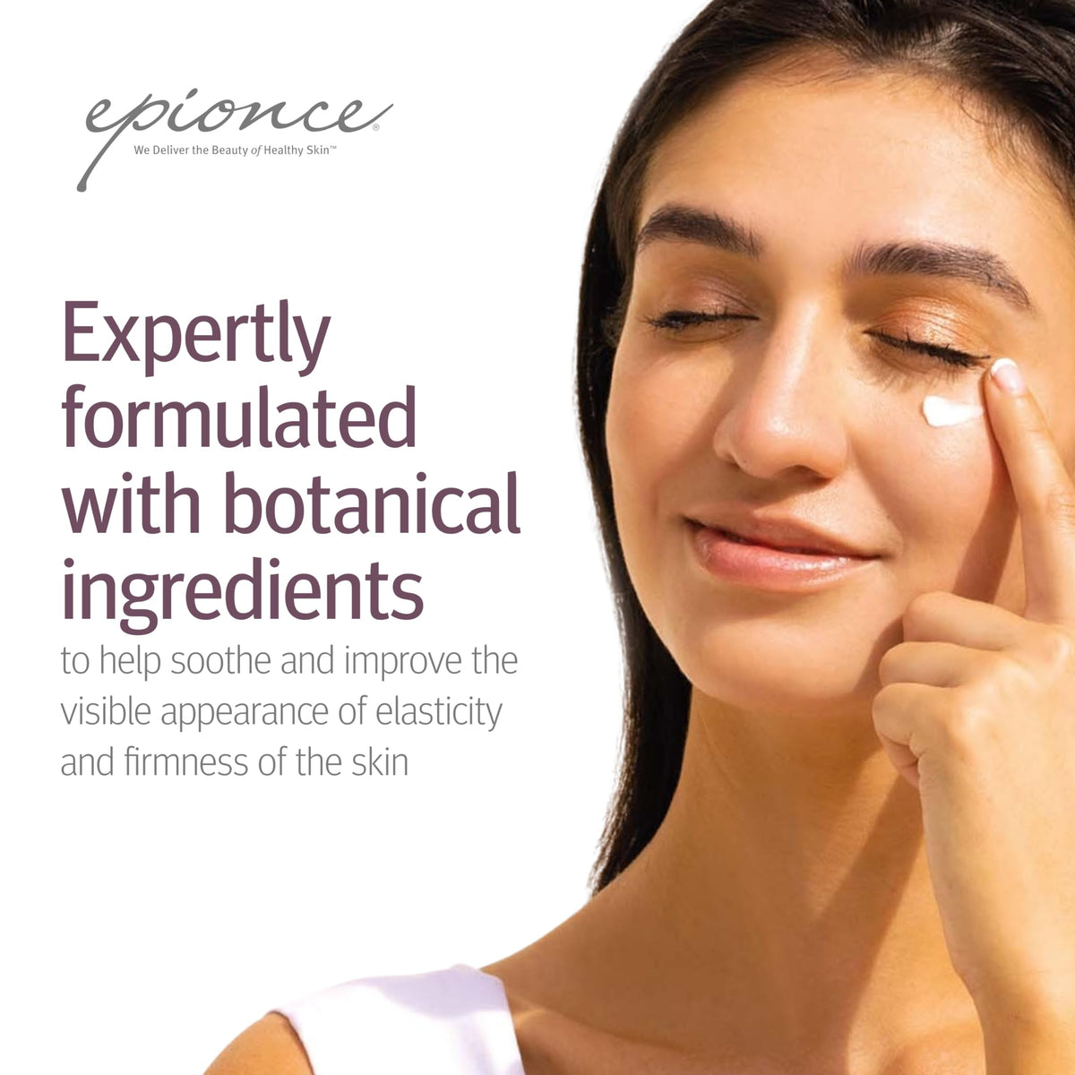 Epionce label and ingredients view showing dermatologist-formulated transparency