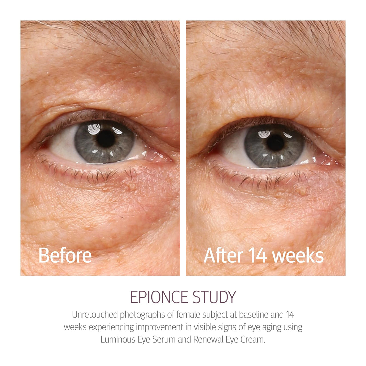 Epionce cream texture swipe revealing lightweight, hydrating finish for smoother skin