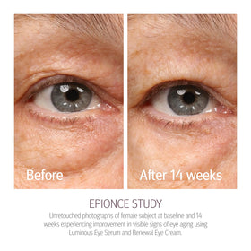 Epionce cream texture swipe revealing lightweight, hydrating finish for smoother skin