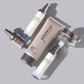 Epionce ingredient label closeup highlighting dermatologist-grade formulation