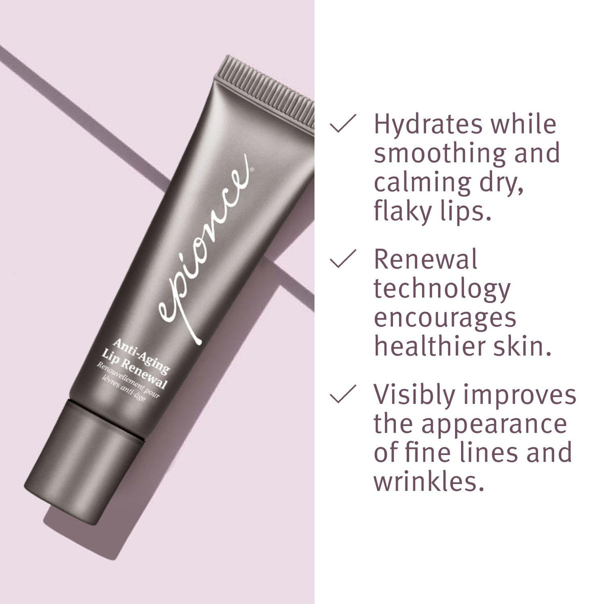 Epionce serum application on fingertip demonstrating easy spread