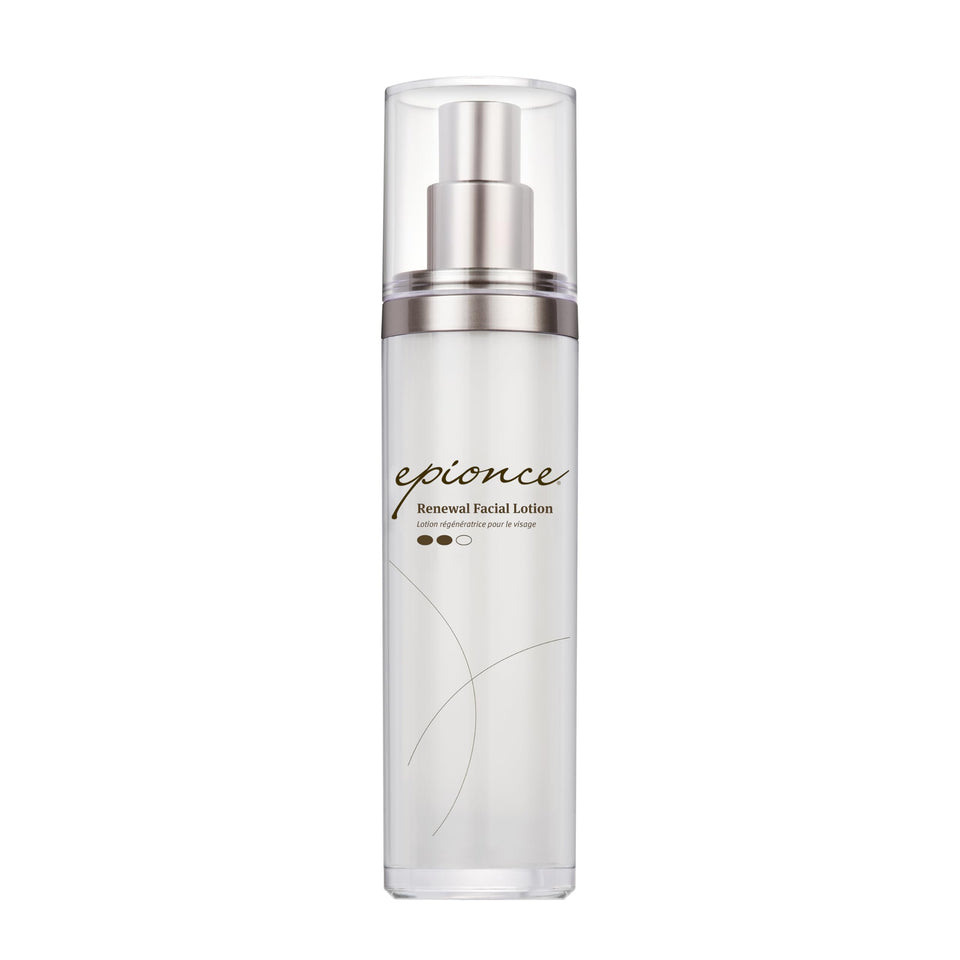 Epionce front packaging showing lotion bottle and brand benefit