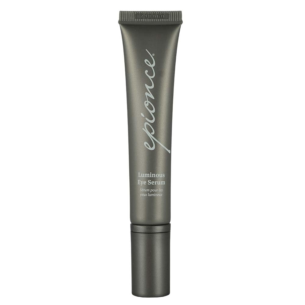Epionce luminous eye serum front packaging showing sleek bottle and hydrating benefit